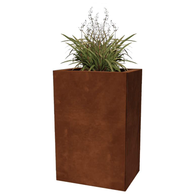 Floreira em aço corten - Retângulo - 30 x 40 cm