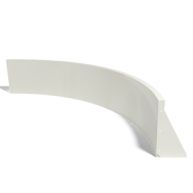 Muro de contenção em aço - Curva interna - 150 x 150 x 40 cm
