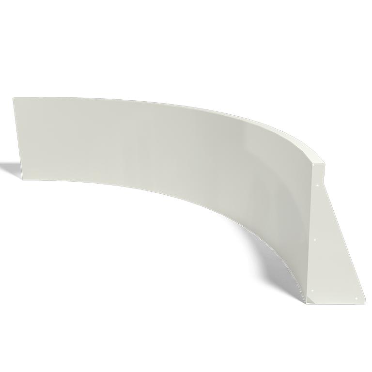 Muro de contenção em aço - Curva interna - 150 x 150 x 50 cm