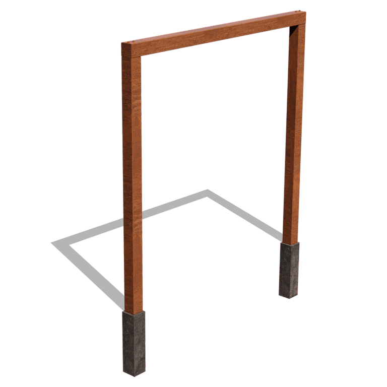 Pérgola em aço corten - Reta - 250 x 230 cm