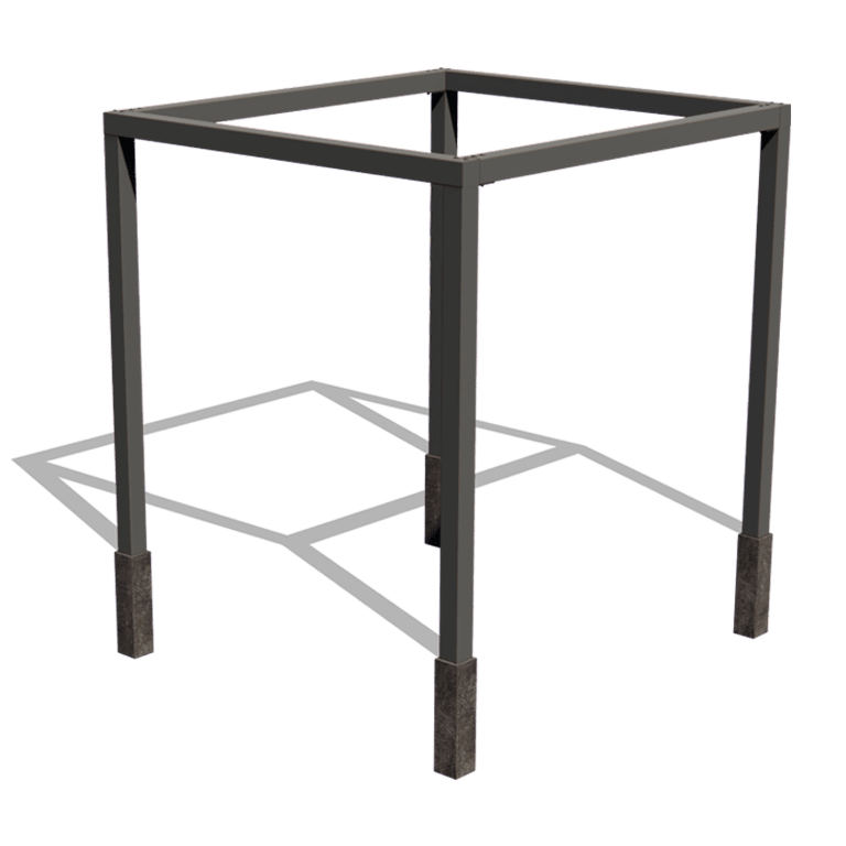 Pérgola em aço - Quadrado - 274 x 250 x 230 cm