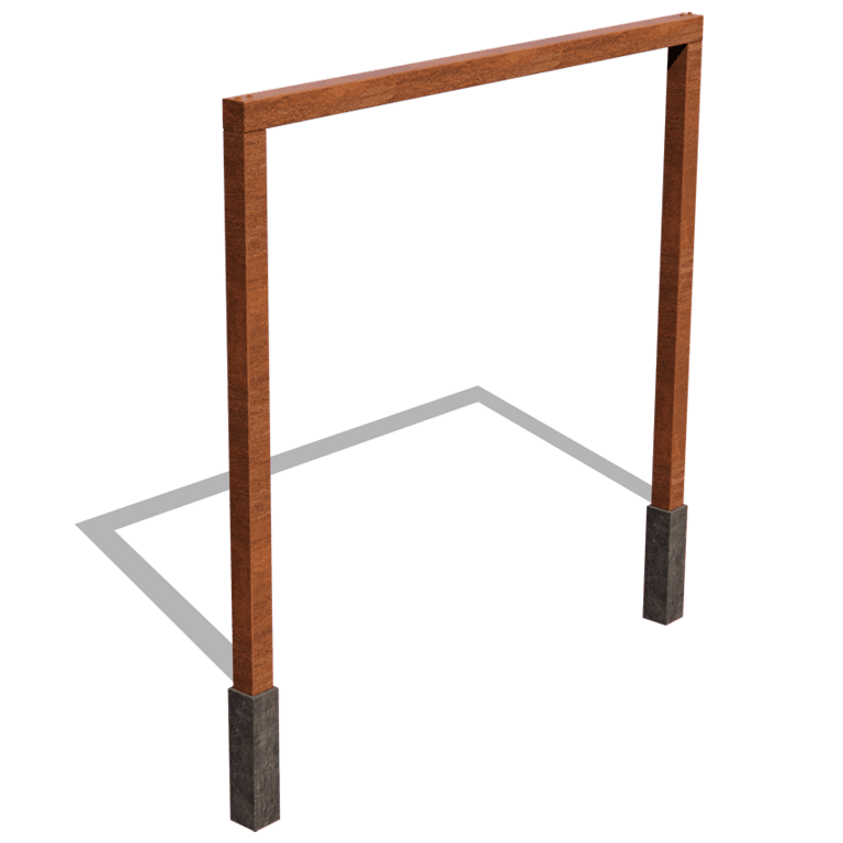 Pérgola em aço corten - Reta - 300 x 230 cm