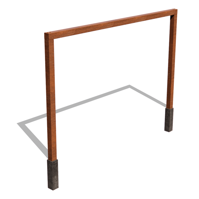 Pérgola em aço corten - Reta - 400 x 230 cm
