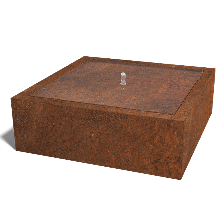 Fonte em aço corten - Lyra - 120 x 120 x 40 cm