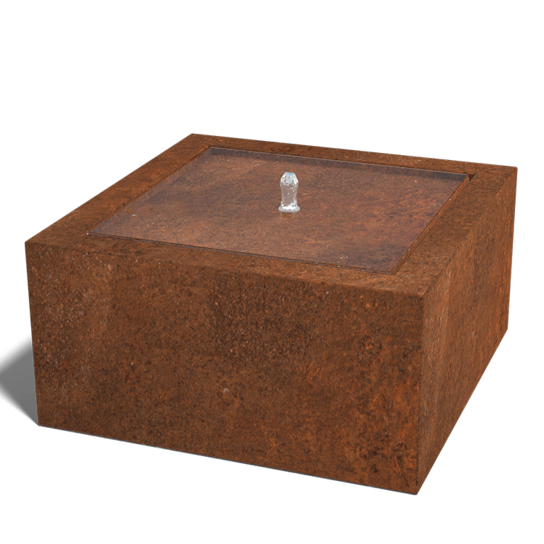 Fonte em aço corten - Lyra - 80 x 80 x 40 cm
