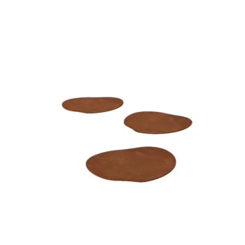 Pedra de pisar em aço corten - Orgânico - 30 x 30 cm