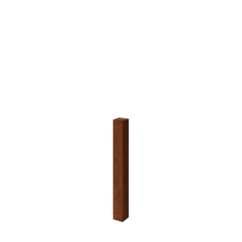 Poste de vedação em aço corten - 12 x 12 x 100 cm