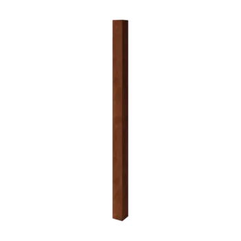 Poste de vedação em aço corten - 12 x 12 x 200 cm