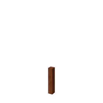 Poste de vedação em aço corten - 12 x 12 x 60 cm