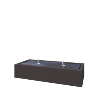 Fonte em alumínio - Lyra - 200 x 80 x 40 cm - RAL7016 fosco (cinzento antracite) - Com Iluminação LED