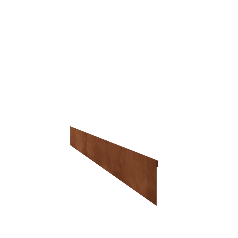 Bordadura em aço corten - Achatada - Altura 13 cm - 240 cm