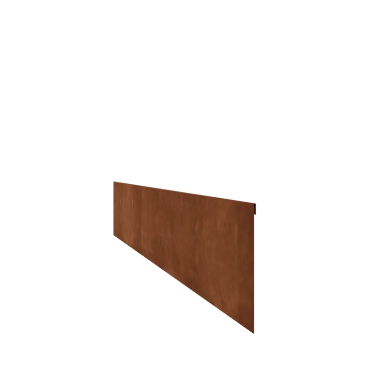 Bordadura em aço corten - Achatada - Altura 23 cm - 150 cm