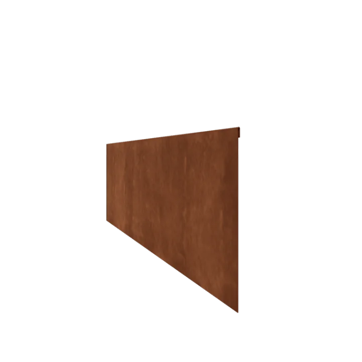 Bordadura em aço corten - Achatada - Altura 35 cm - 150 cm