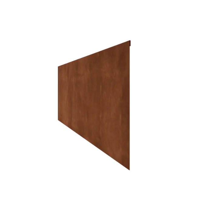 Bordadura em aço corten - Achatada - Altura 45 cm - 150 cm
