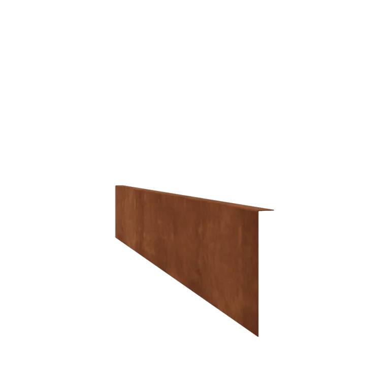 Bordadura em aço corten - Fixa - Altura 22 cm - 240 cm