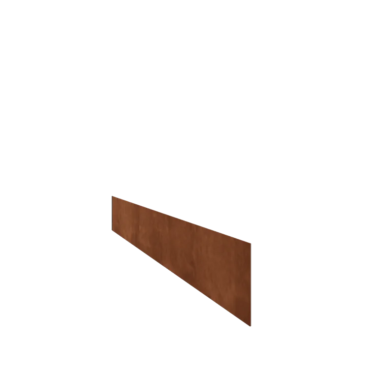 Bordadura em aço corten - Reta - Altura 15 cm - 150 cm