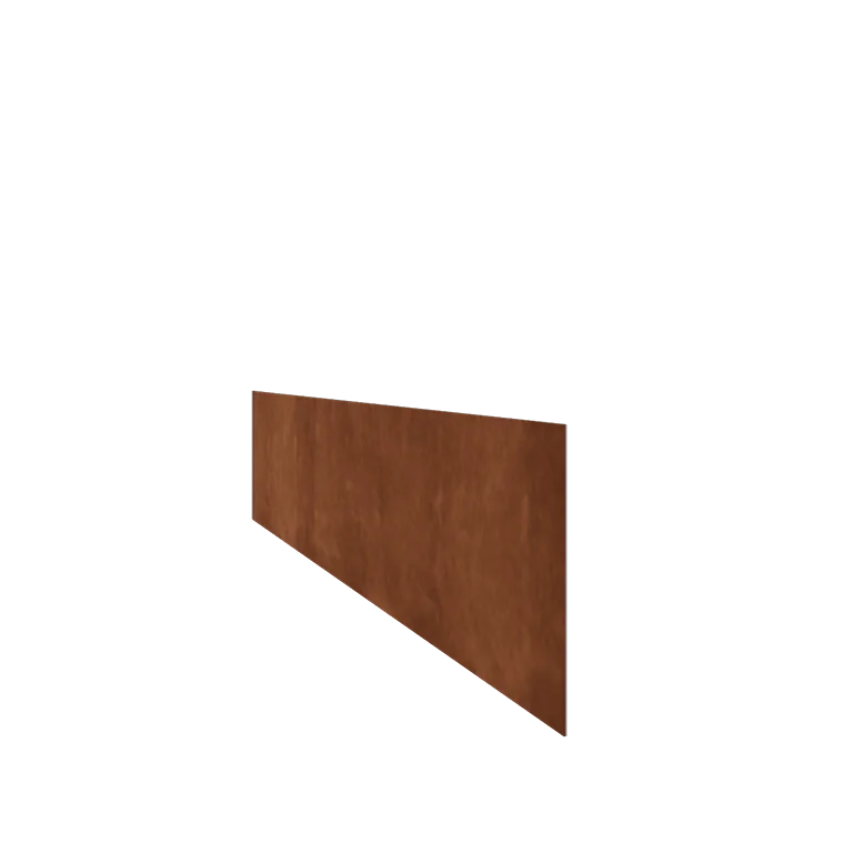 Bordadura em aço corten - Reta - Altura 25 cm - 150 cm