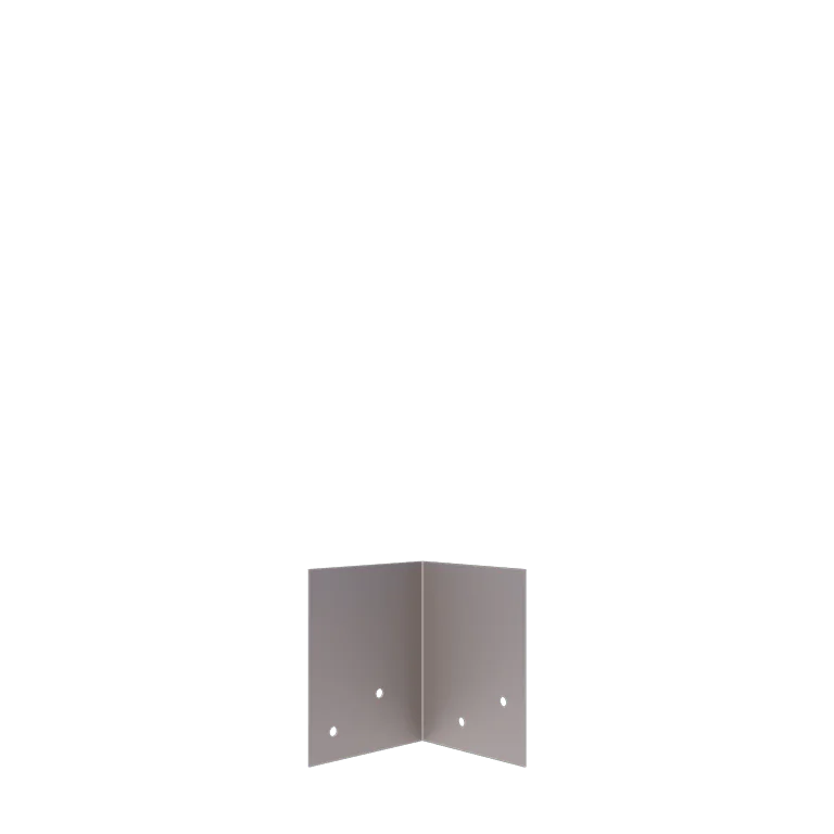 Placa de ligação em aço galvanizado - 90° - Altura da bordadura 12 / 15 cm