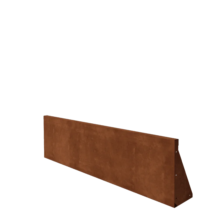 Muro de contenção em aço corten - Reto - 150 x 40 cm