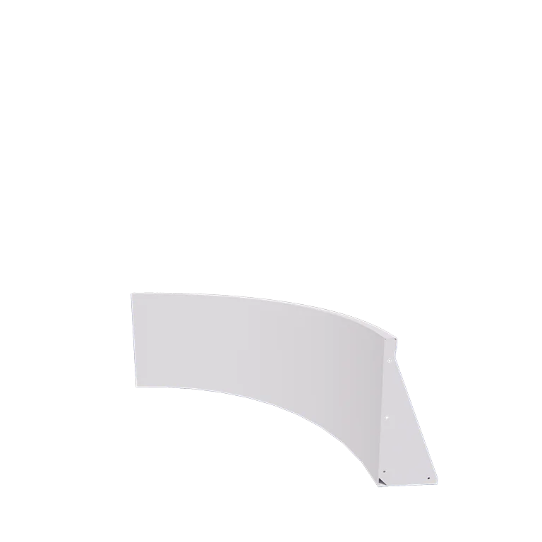 Muro de contenção em aço - Curva externa - 100 x 100 x 50 cm - RAL9010 fosco (branco)