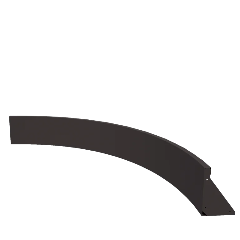 Muro de contenção em aço - Curva interna - 150 x 150 x 30 cm - RAL7016 fosco (cinzento antracite)