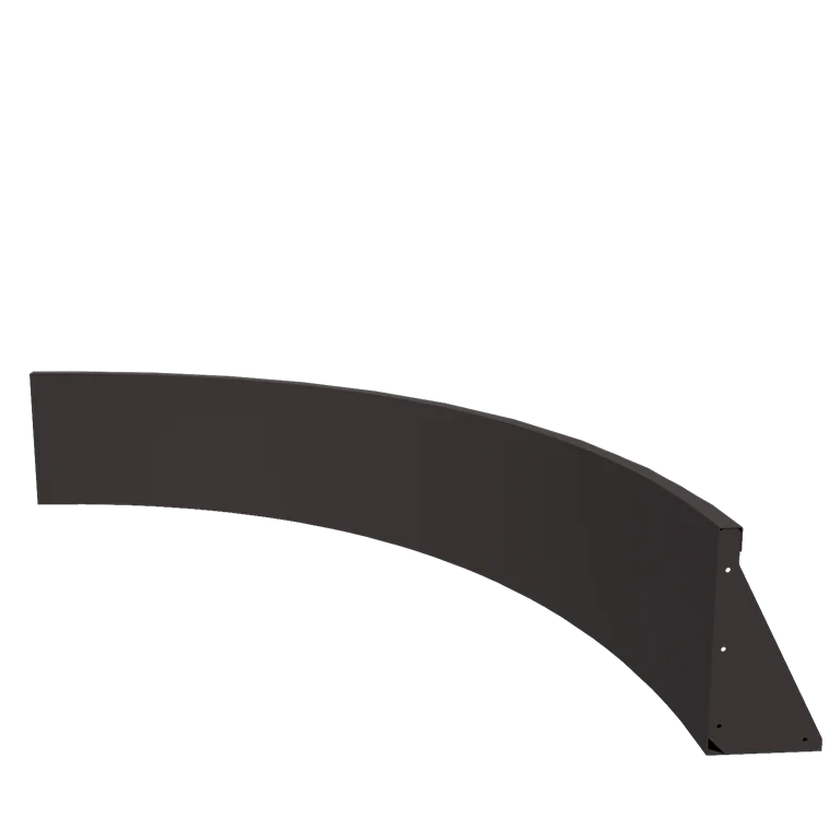 Muro de contenção em aço - Curva interna - 150 x 150 x 40 cm - RAL7016 fosco (cinzento antracite)