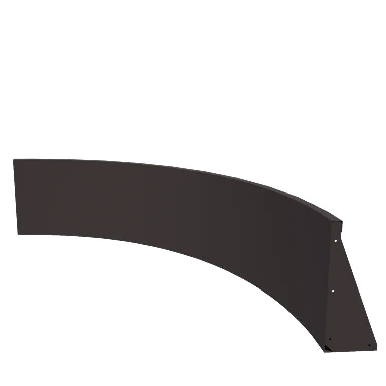 Muro de contenção em aço - Curva interna - 150 x 150 x 50 cm - RAL7016 fosco (cinzento antracite)
