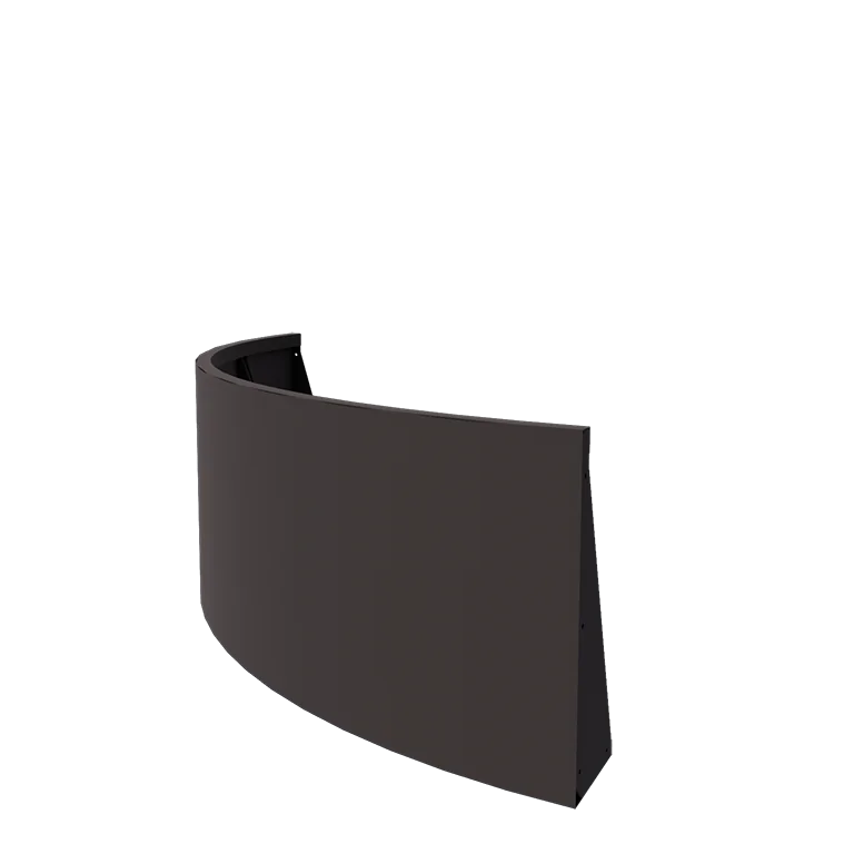 Muro de contenção em aço - Curva externa - 150 x 150 x 60 cm - Outra cor RAL
