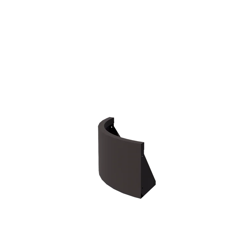 Muro de contenção em aço - Curva externa - 50 x 50 x 30 cm - Outra cor RAL