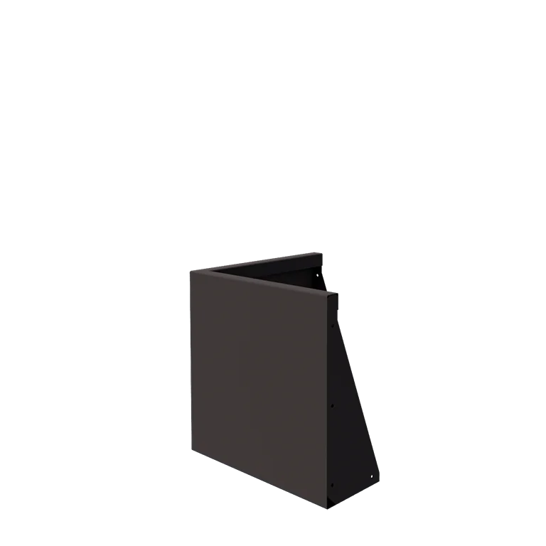Muro de contenção em aço - Canto externo - 50 x 50 x 50 cm - Outra cor RAL