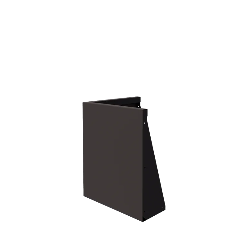 Muro de contenção em aço - Canto externo - 50 x 50 x 60 cm - Outra cor RAL
