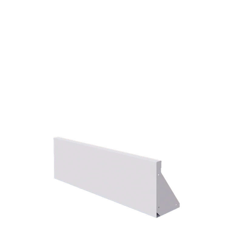 Muro de contenção em aço - Reto - 100 x 30 cm - RAL9010 fosco (branco)
