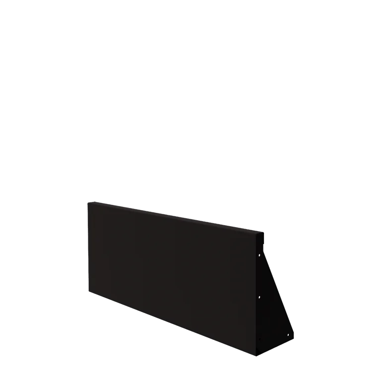Muro de contenção em aço - Reto - 100 x 40 cm - RAL9005 fosco (preto)