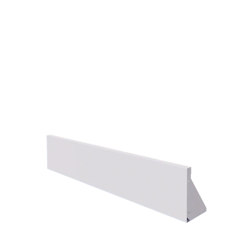 Muro de contenção em aço - Reto - 150 x 30 cm - RAL9010 fosco (branco)