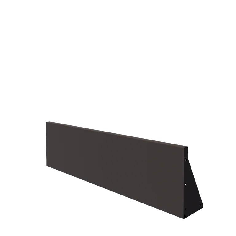 Muro de contenção em aço - Reto - 150 x 40 cm - RAL7016 fosco (cinzento antracite)