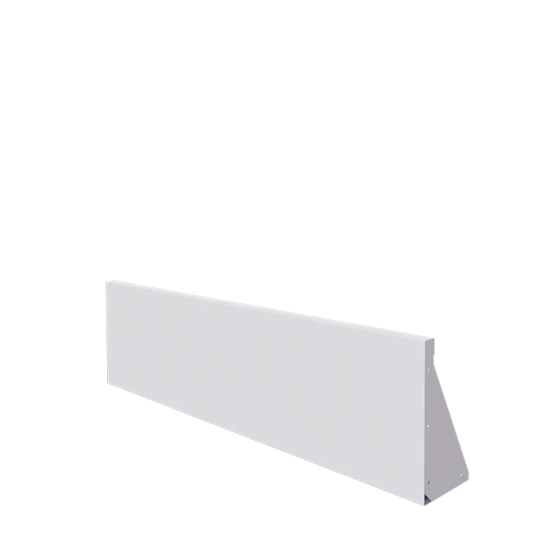 Muro de contenção em aço - Reto - 150 x 40 cm - RAL9010 fosco (branco)