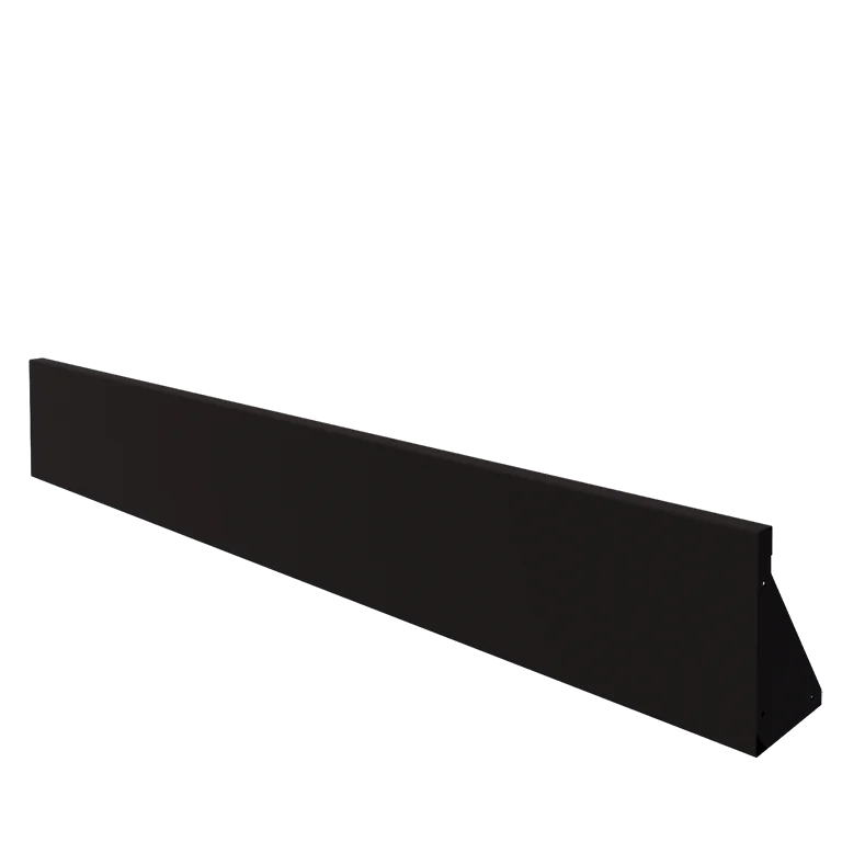Muro de contenção em aço - Reto - 200 x 30 cm - RAL9005 fosco (preto)