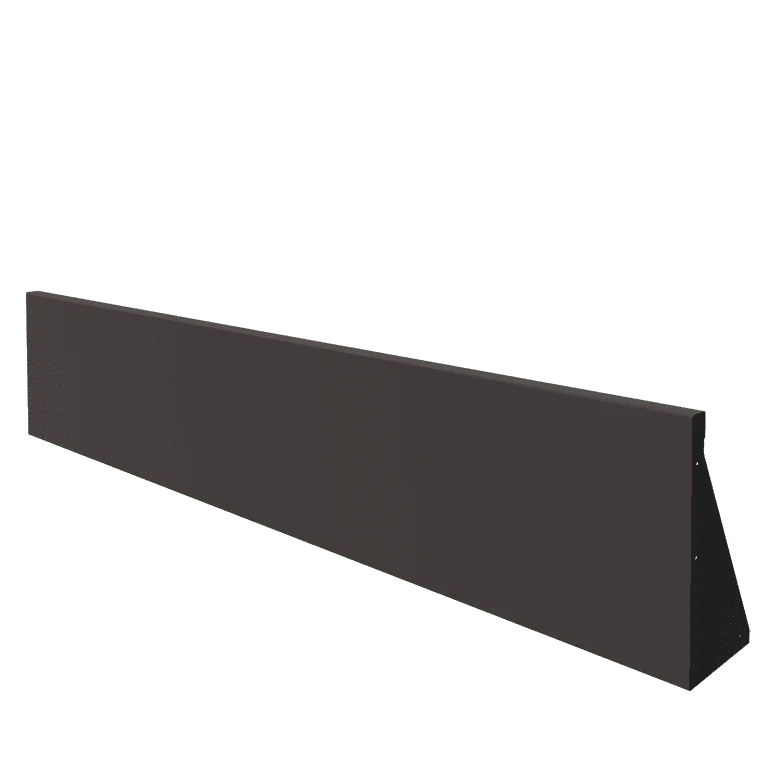 Muro de contenção em aço - Reto - 200 x 40 cm - Outra cor RAL