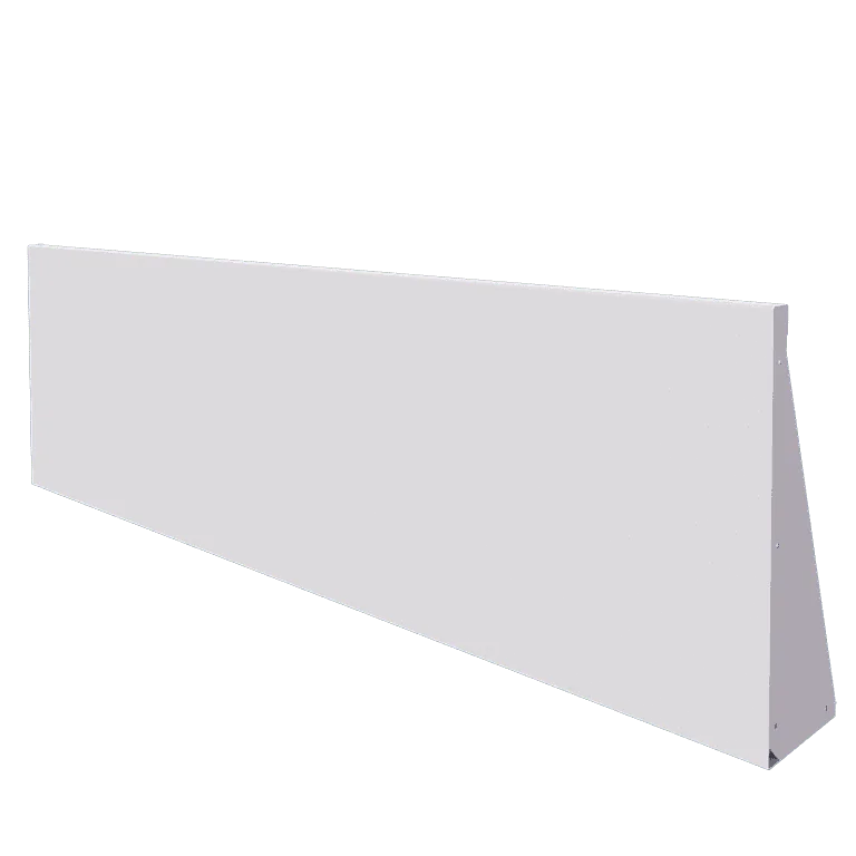 Muro de contenção em aço - Reto - 200 x 60 cm - RAL9010 fosco (branco)