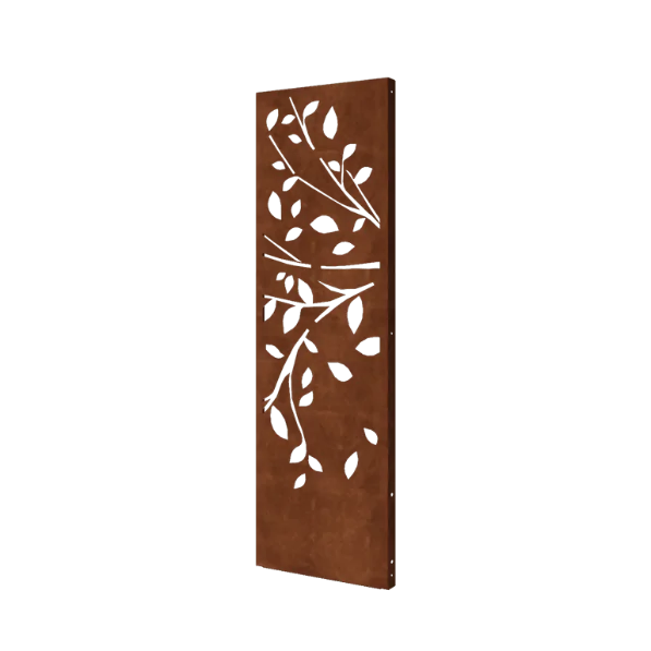 Painel decorativo em aço corten - Árvore - Peça 2 - 60 x 6 x 190 cm