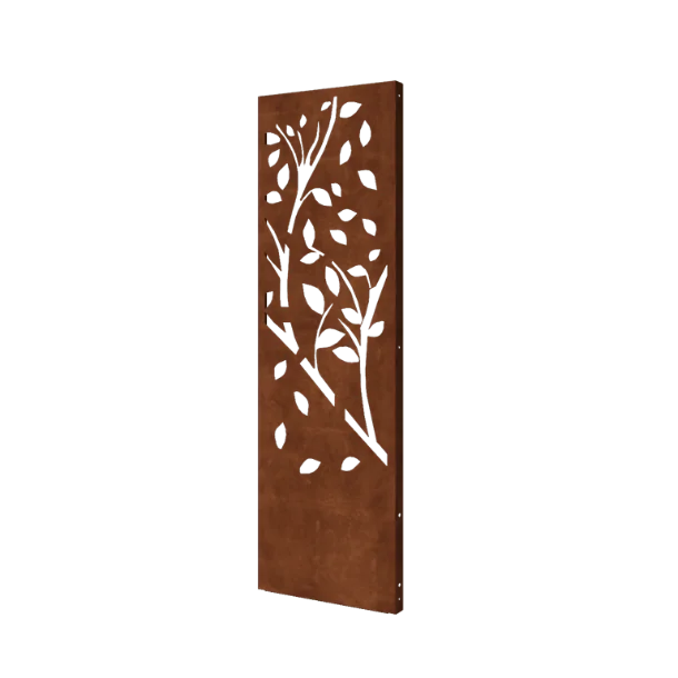 Painel decorativo em aço corten - Árvore - Peça 4 - 60 x 6 x 190 cm