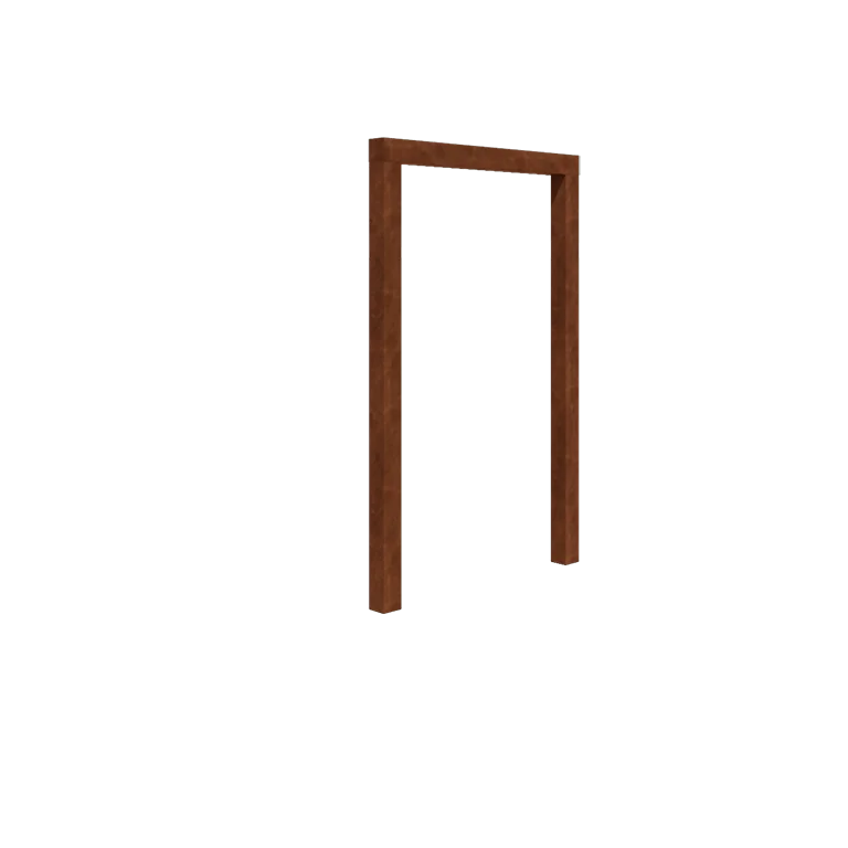 Pérgola em aço corten - Reta - 150 x 230 cm - Sem base de betão