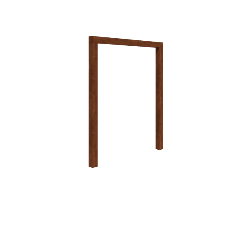 Pérgola em aço corten - Reta - 200 x 230 cm - Sem base de betão