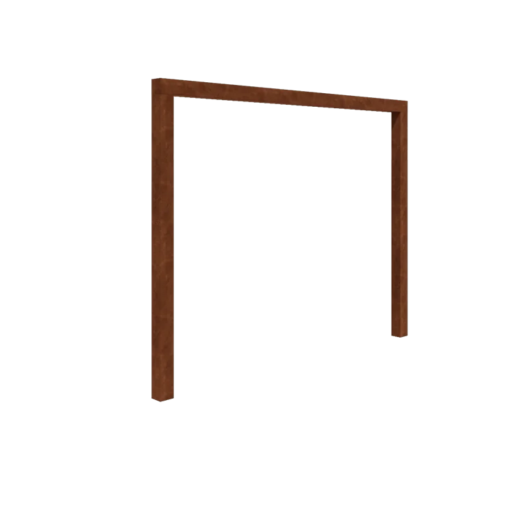 Pérgola em aço corten - Reta - 300 x 230 cm - Sem base de betão