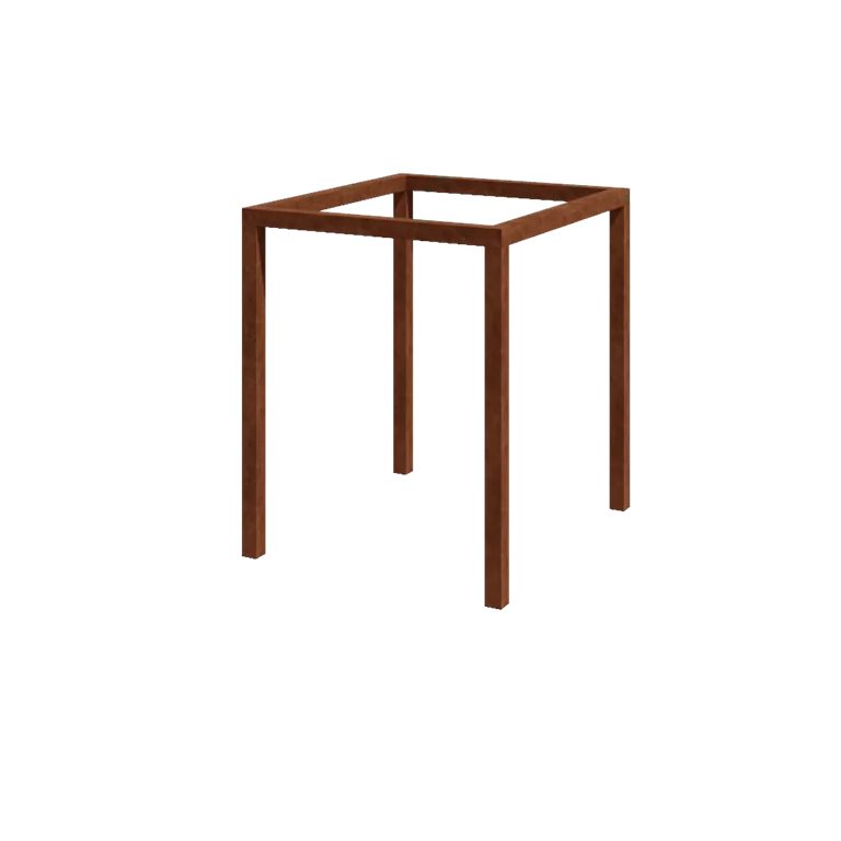 Pérgola em aço corten - Quadrado - 224 x 200 x 230 cm - Sem base de betão