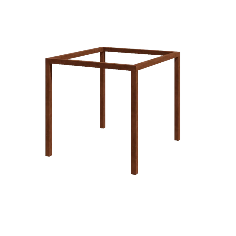 Pérgola em aço corten - Quadrado - 274 x 250 x 230 cm - Sem base de betão