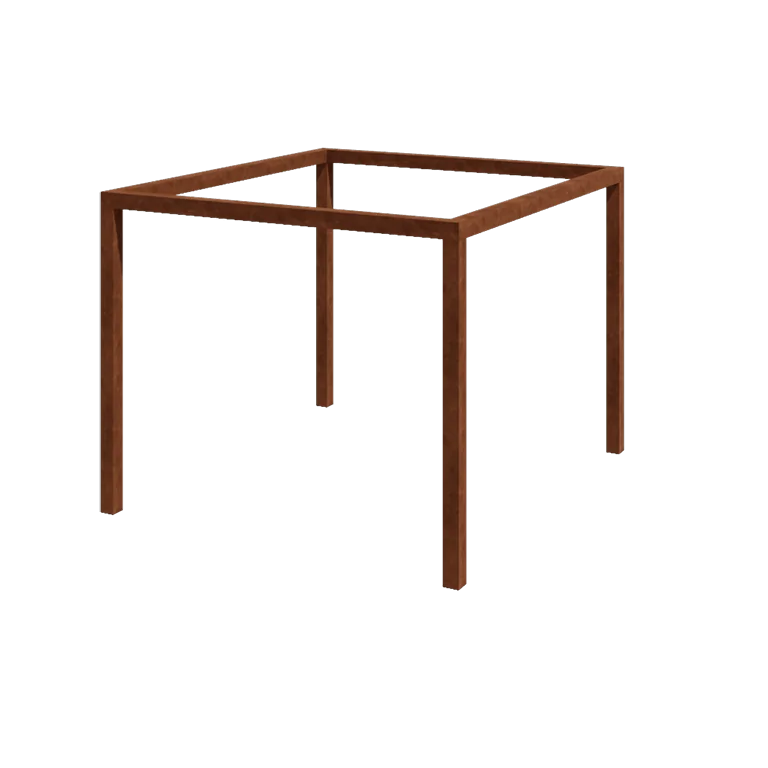 Pérgola em aço corten - Quadrado - 324 x 300 x 230 cm - Sem base de betão