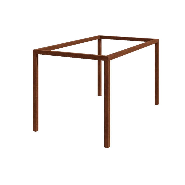 Pérgola em aço corten - Retângulo - 424 x 250 x 230 cm - Sem base de betão
