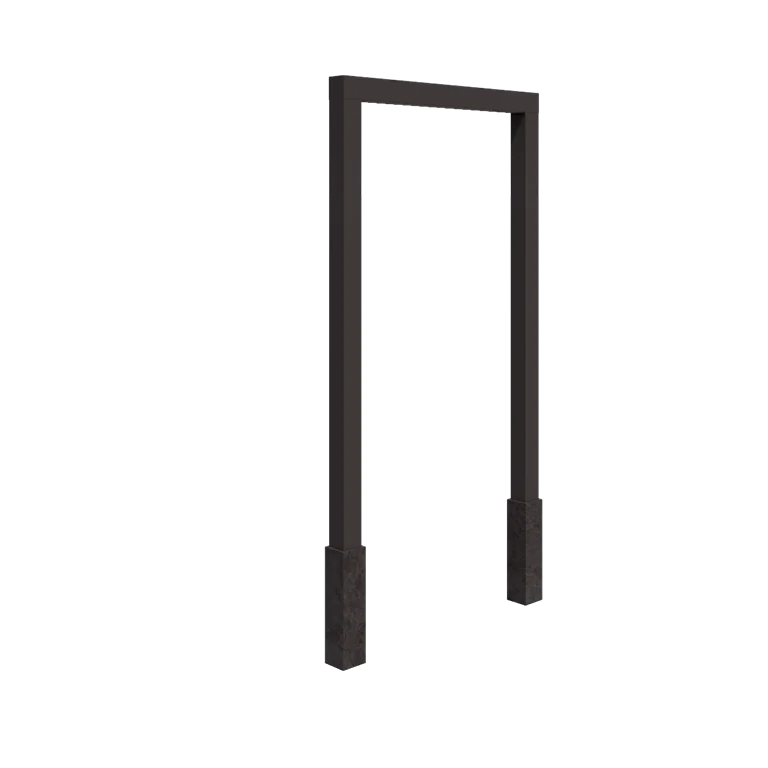 Pérgola em aço - Reta - 150 x 230 cm - Outra cor RAL - Com base de betão