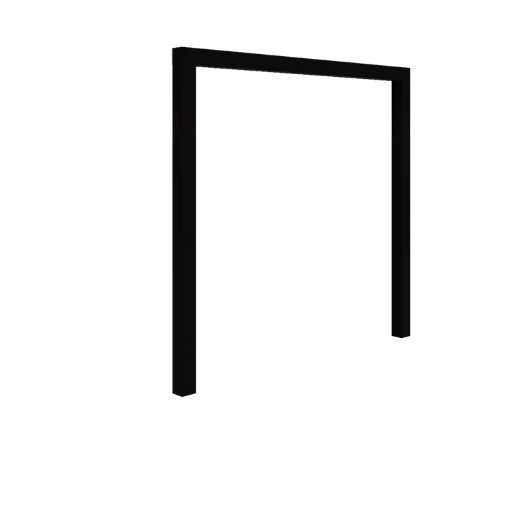 Pérgola em aço - Reta - 250 x 230 cm - RAL9005 fosco (preto) - Sem base de betão